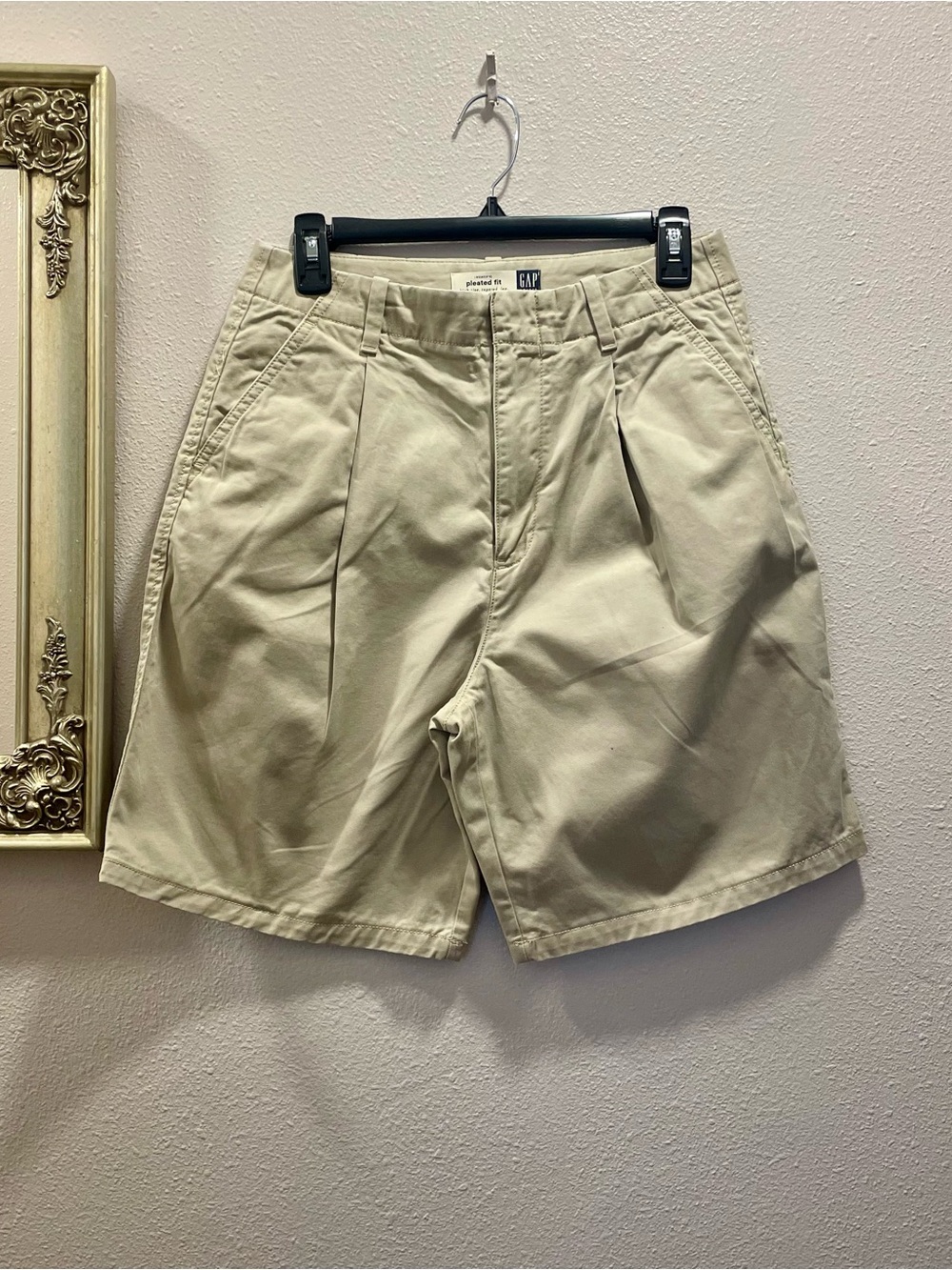 GAP Khaki Pleated Chino Shorts